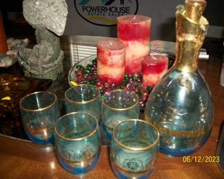 Vintage Decanter and glasses