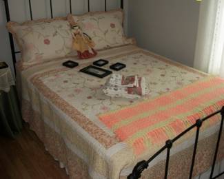 Vintage Wrought Iron Bed / Queen Size