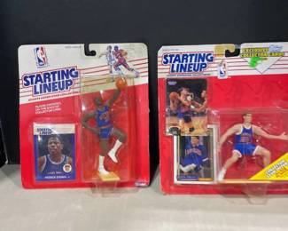 Starting Lineup figurines Patrick Ewing and Mark Price in boxes
