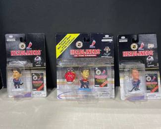 Headliners Joe Sakic, John Vanbiesbrouck and Jari Kurri in boxes