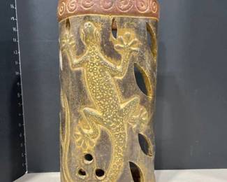 Made in Mexico clay wall sconce 16 in tall