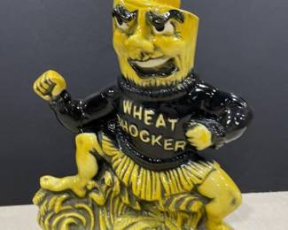 Ezra Brooks Heritage China Wheat Shocker decanter (missing top)