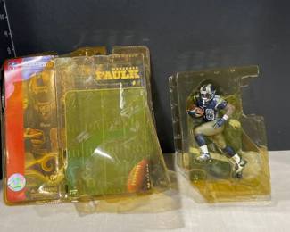 Marshall Faulk figurine with damaged box