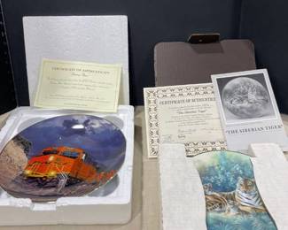 Collectors plates with coas and boxes