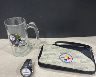 Pittsburgh Steelers wallet, mug and watch