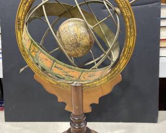 Armillary old world globe 18 in tall
