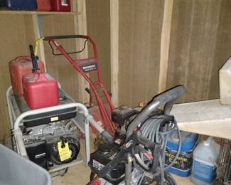 Tiller in back, edger. Generator not for sale.
