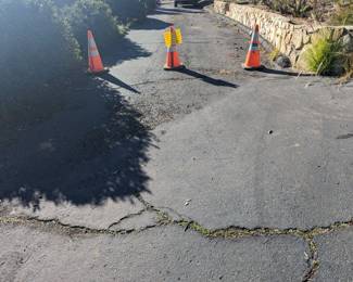 Line starts at beginning of driveway.