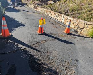 Line starts at beginning of driveway 