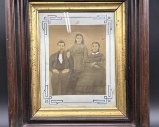 Antique Framed Family Portrait
