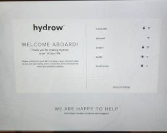 Hydro rowing machine, screen shown