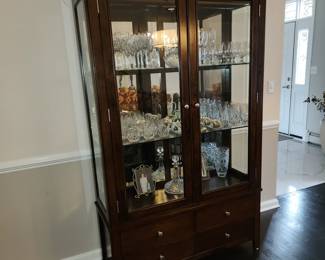 lighted china cabinet, $300