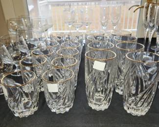 Lenox Debut Gold crystal glassware
