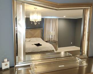 lighted mirror, 49 x 37