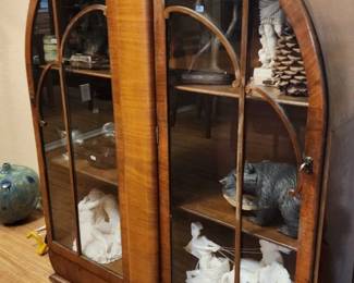 Glass Front Art Deco Curio