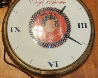 Caryl Richards Happy Hair Salon Pocket Watch Style Wall Clock Electric