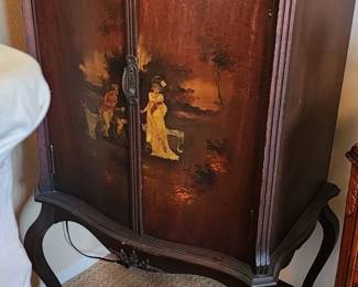19th Century Rare French Hand Painted Cabinet