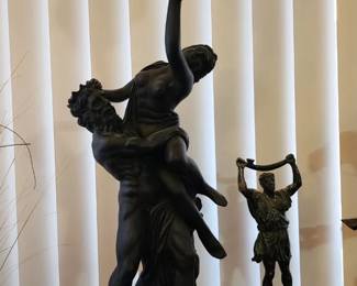 Large Standing Sculptured Poseidon Lamp