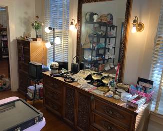 3 Piece Matched Bedroom set.  Dresser with mirror, highboy and bedframe.