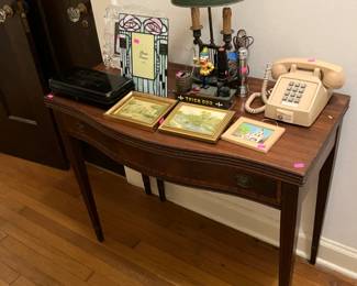 Game table, folds open to double size