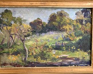 Unsigned Bluebonnet Oil Painting