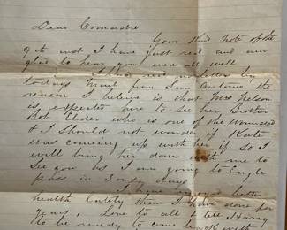 Letter from Fort Clark, Texas by John M. Carolan, 1862 