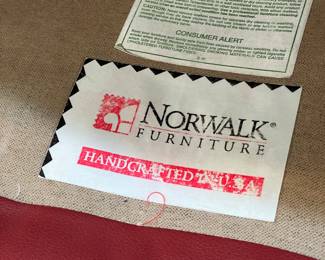 Norwalk Leather lounge chair with ottoman.