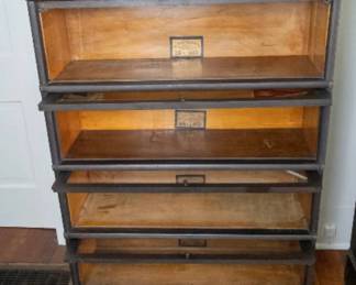 Antique stacking glass front bookcases