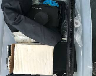 4x5 large format Calumet camera with accessories 