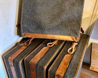 Vintage Hartman tweed/leather luggage