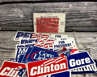 Vintage political bumper stickers