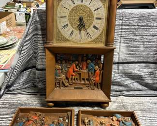 Burwood clock with wall plaques