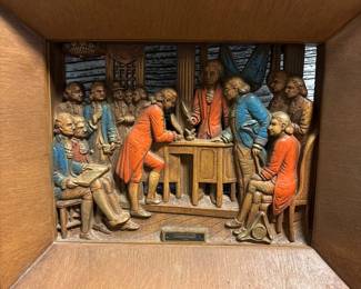 Burwood clock with wall plaques