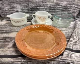 Fire king and pyrex dishes