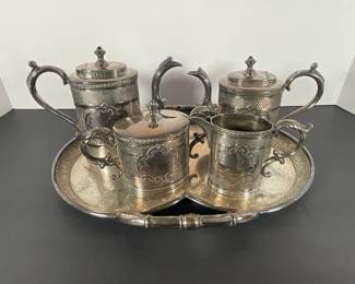 Kids Manhattan Silver Tea Set (non Sterling)