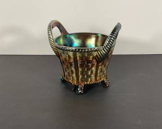 Carnival Glass Basket