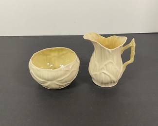 Belleek Porcelain Cream & Sugar