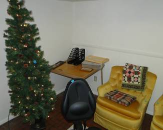 Christmas Tree and a great pair of vintage chairs