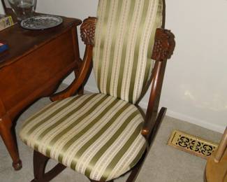 Ornate, adult sized rocking chair
