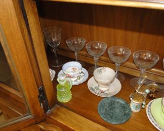 Crystal, toasting cups, and tea cups too