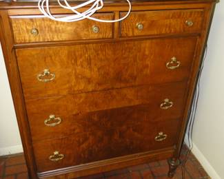 WOAH, Tiger maple, dresser, and rumor has it filled with sewing patterns