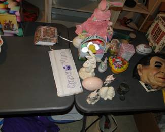 Easter items, and a scary Halloween mask