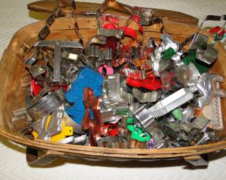 A basket full of cookie cutters