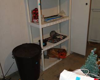 Shelving unit is for sale, as is the items on the shelf