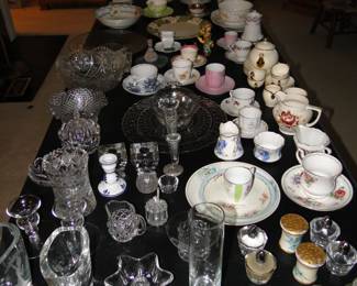 Vintage cups and saucers and all kinds of fun vintage pieces