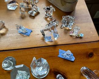 Over FIFTY Pieces of Swarovski Crystal Figurines! Waterford Crystal Egg, Steuben Eagle and MORE! Most in their original boxes! 