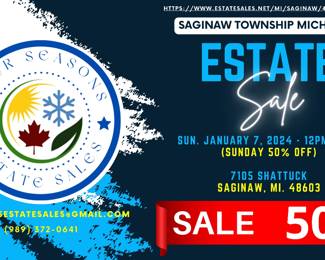 EVERYTHING IN THE HOUSE and GARAGE 50% OFF!