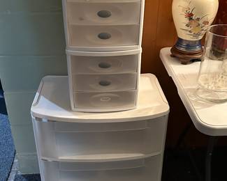 A couple of small shelving units! 