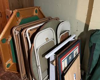 Preliminary walkthrough photo: 

Many card tables, gaming tables (poker) and chairs!!