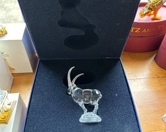 Over FIFTY Pieces of Swarovski Crystal Figurines! Waterford Crystal Egg, Steuben Eagle and MORE! Most in their original boxes! 